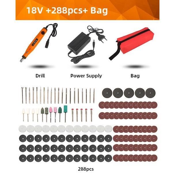 Tolhit 135W 211PCS Kit de mini perceuse électrique 220V 110V - Chine Outil rotatif, Mini meuleuse