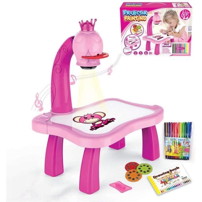 Happyment Table enfant Deluxe - Table à dessin - Table à jouer - Mobilier  enfant 