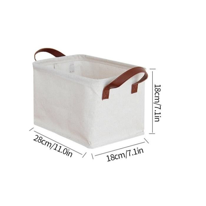 Amatt Lot 4 Sacs Rangement Suspendus - Coton Et Lin - 14x12.5cm - Pour Jouets, Maquillage