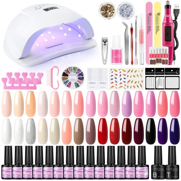 Ehskzjh Kit De Vernis À Ongles Gel 6 Couleurs Violet Clair-Foncé Vernis