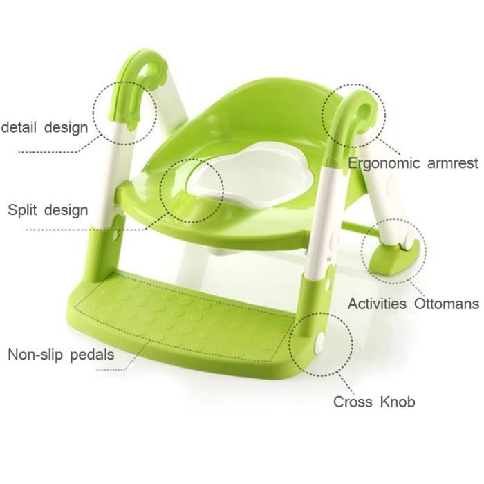 Réducteur De Toilettes Pour Enfants Avec échelle Réglable - Pliable, Sécurisé, Pour Formes V/U/O - Apprentissage Propreté