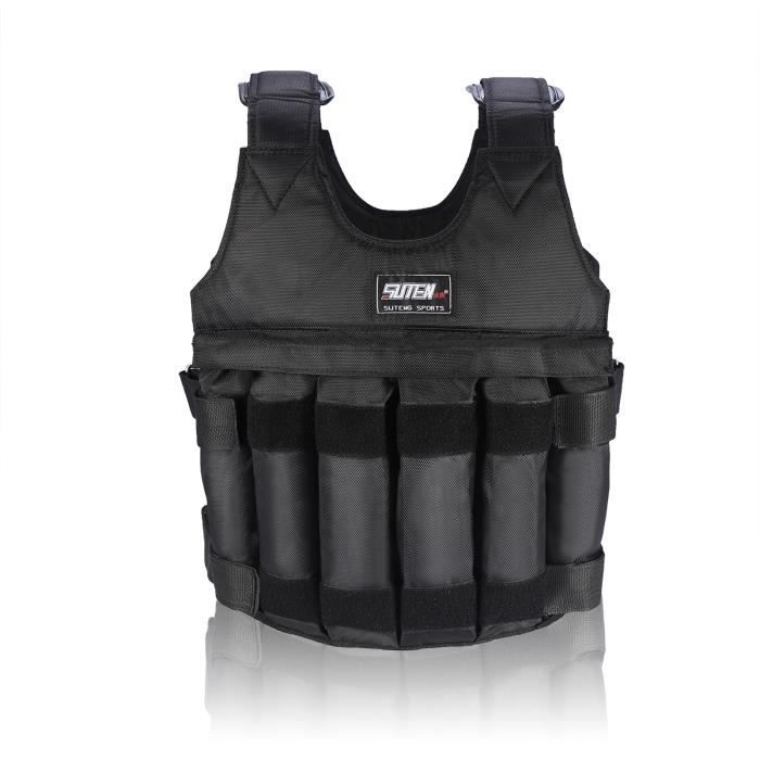 Gilet Lesté SPORTNOW 5 Kg Ou 8 Kg - Néoprène Respirant, Sangles Réglables, Bandes Réfléchissantes - 8