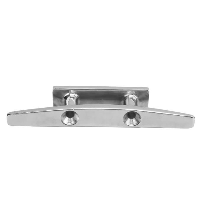 PRIOstahl Lot De 4 Taquets Bateau Ronde 200 Mm – Taquet D'Amarrage Inox V4A 4 Trous, Résistant Eau Salée Pour Cordages, Drapeaux, Yacht