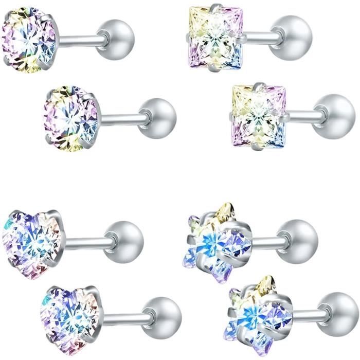 Boucles d'oreilles circulaires en acier inoxydable pour femmes, couleur