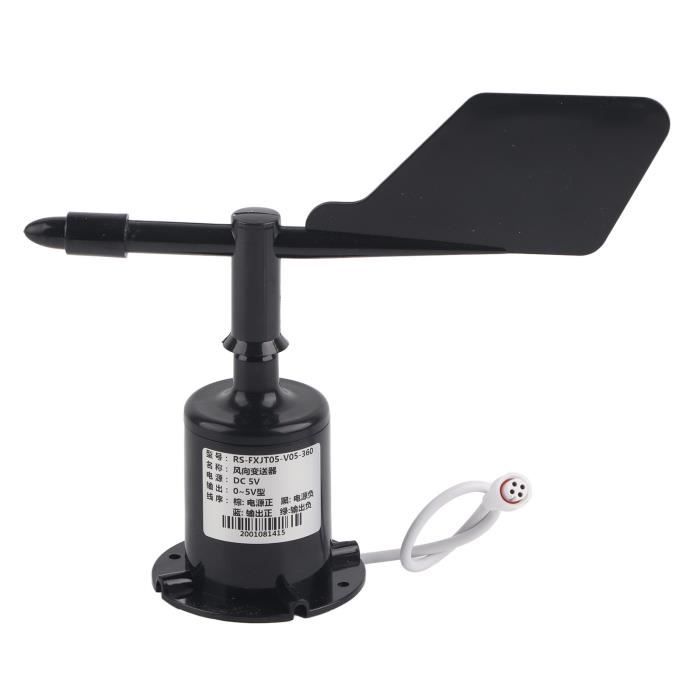 Anémomètre 3 Coupelles En Alliage D’aluminium – Capteur Vitesse Vent 0-3,8 V – Câble 8 M – Pour Station Météo, Serre, Ferme