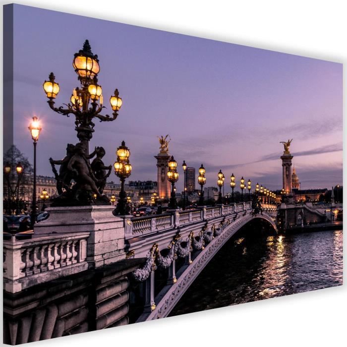 Image Imprimee Tableau Toile Cadre Canevas Paris Pont Alexandre Iii 90x60 Achat Vente Tableau Toile Soldes Sur Cdiscount Des Le 20 Janvier Cdiscount