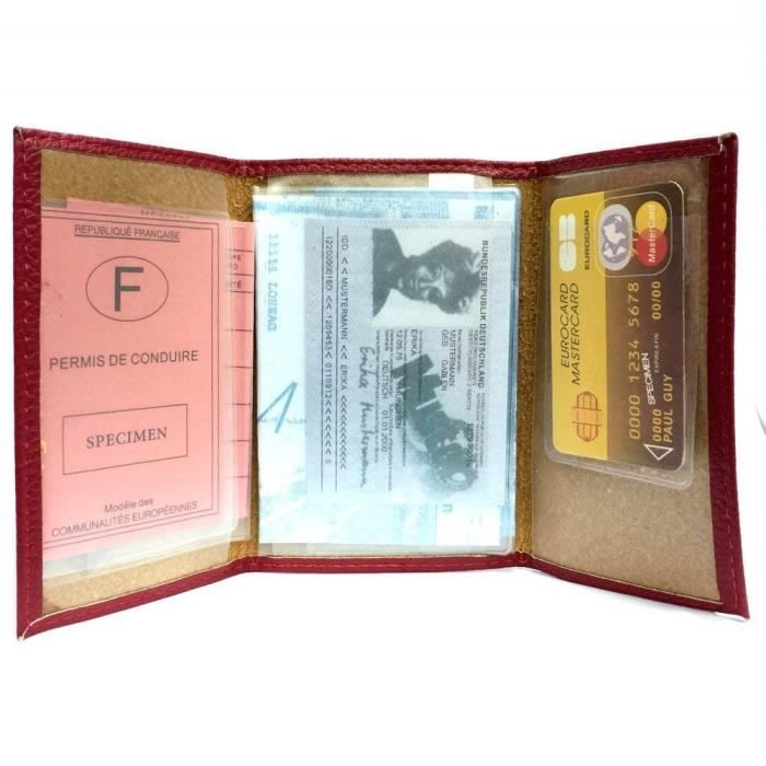 papiers voiture Pochette Etui Porte Carte Grise permis de conduire Fantaisie