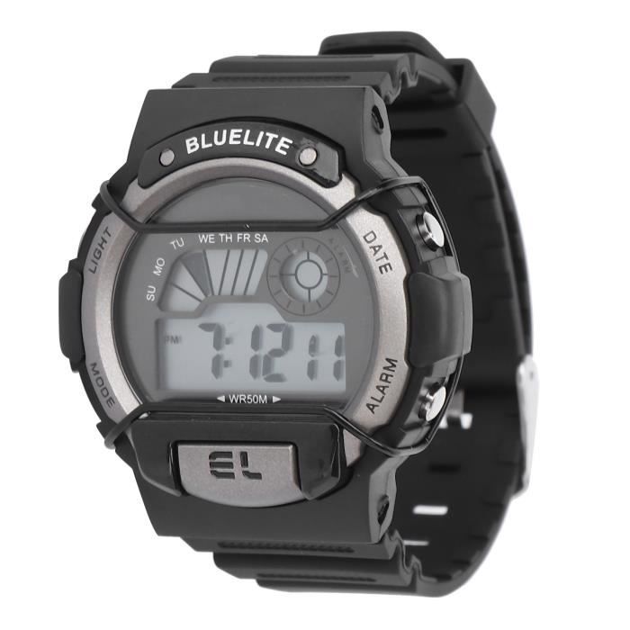 FYOBOT 2X Clip Sur Mousqueton Montre Numérique Sport Lumineuse - Orange, Idéale Randonnée Alpinisme Extérieur