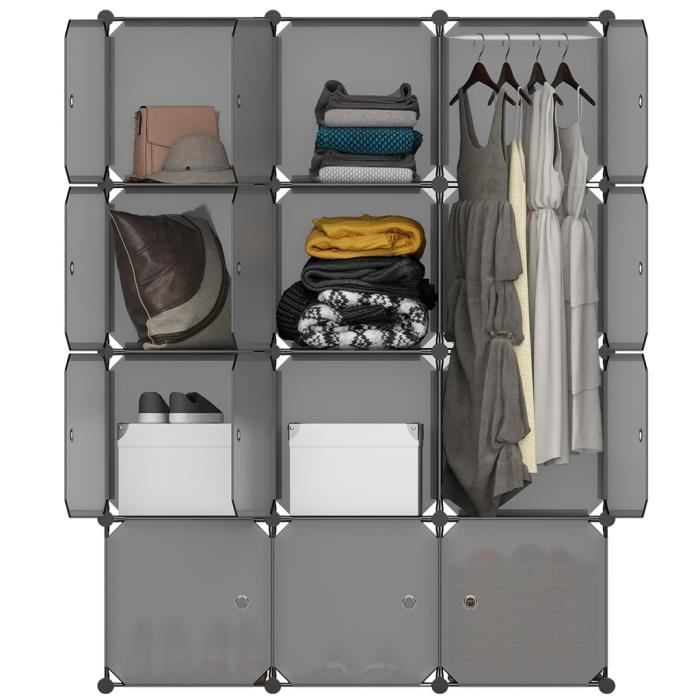 Langria Armoire 12 Cubes Diy Penderie Etagere De Rangement