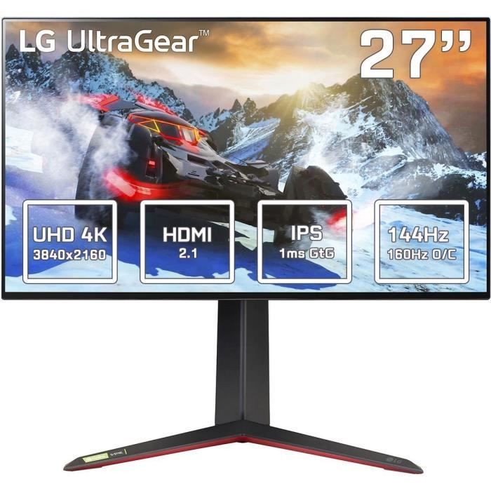 Ecran PC Gamer 4K – LG – 27GP950-B – 27’’ – UHD 4K – IPS 1ms GtG – 144Hz – HDR 600 – AMD FreeSync Premium