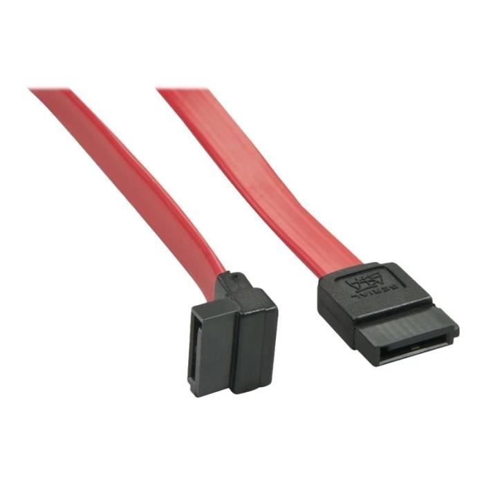 Lindy Câble SATA Serial ATA 150-300-600 SATA pour SATA incliné 70 cm rouge