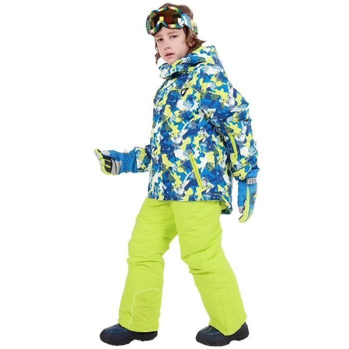 Combinaison De Ski Enfant 2 Pièces - Veste Doudoune Capuche + Pantalon (tailles 9 Mois-3 Ans)