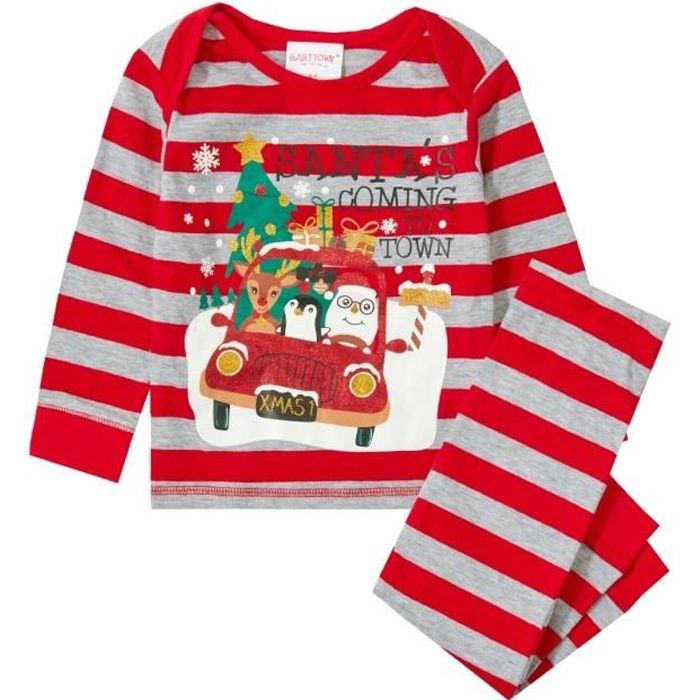 Pyjama de NOEL pour b b mixte gar on fille premier no l