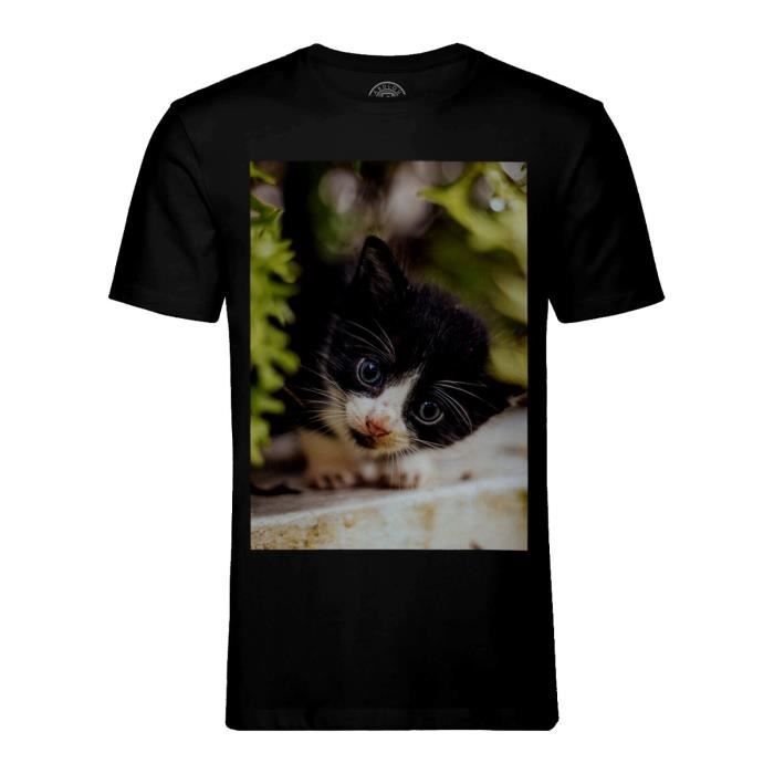 T Shirt Homme Col Rond Noir Chaton Noir Et Blanc Yeux Bleus En Observation Sur Un Muret Mignon Animaux Noir Cdiscount Pret A Porter T Shirt Homme Col Rond Noir Chaton Noir Et Blanc Yeux Bleus En Observation Sur Un Muret Mignon Animaux Noir Cdiscount Pret A Porter
