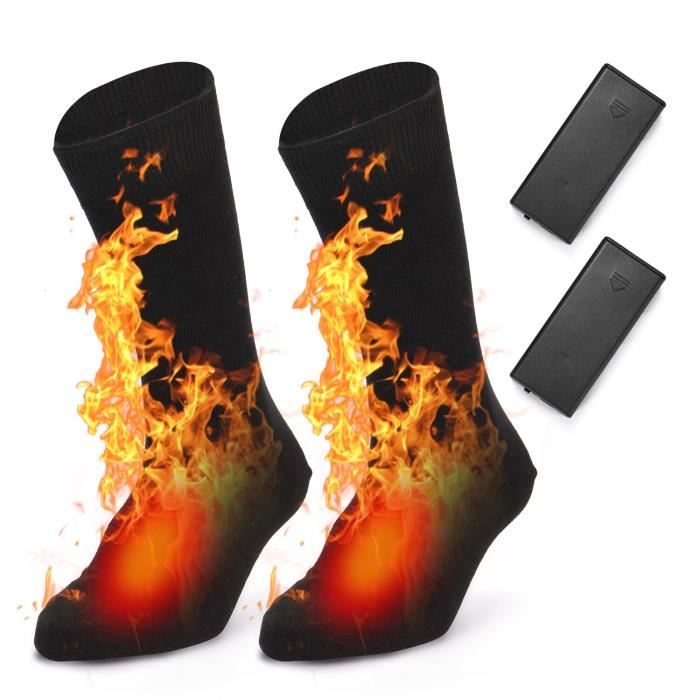 Chaussettes Chauffantes USB Électriques - Peluche Épaisse Antidérapantes, Idéales Pour L'Hiver Et Les Pieds Froids (Hommes/Femmes)