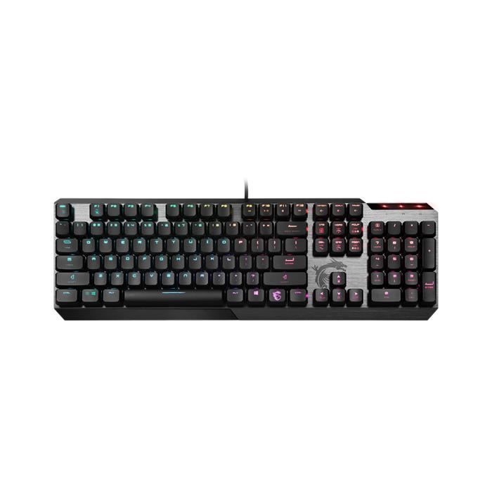 MSI Vigor GK50 Low Profile clavier USB QWERTY Anglais américain Métallique