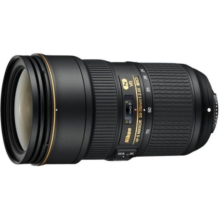 Objectif à zoom Nikkor AF-S 24 mm - 70 mm f/2.8 E ED VR pour SLR numérique Nikon F