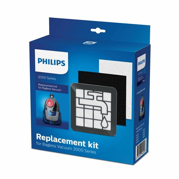 Kit de Filtres Philips XV1220/01 – Pour Aspirateur Sans Sac Série 2000 - vue 2