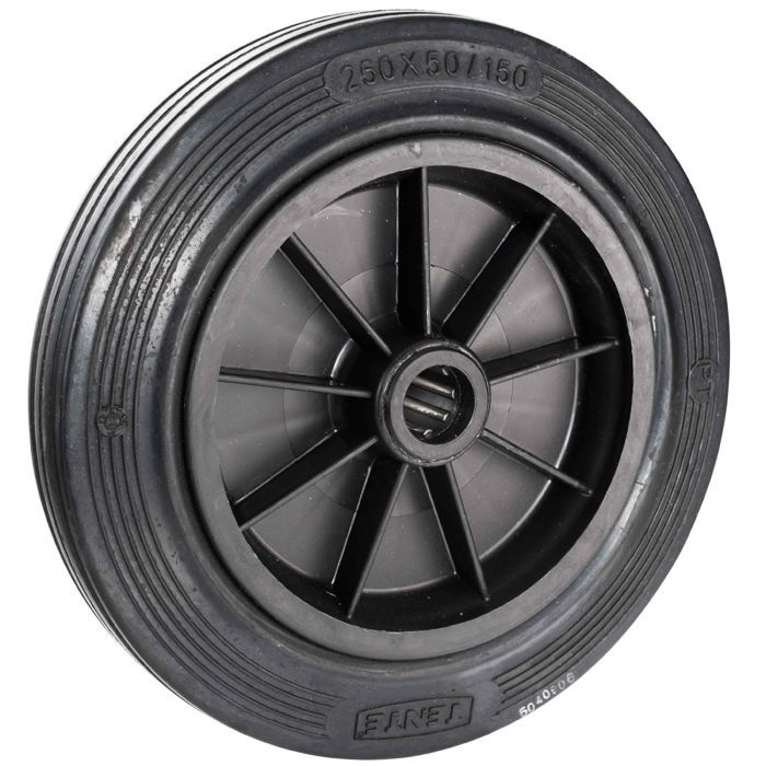 Roulette Pivotante 65 Mm Pour Tente - Chape Acier Inox, Roue PP Avec Bandage Caoutchouc - Noir - 5
