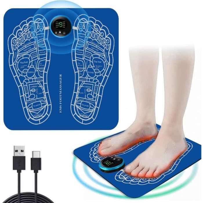 Tapis Massage Pieds électrique EMS - 19 Niveaux Intensité, Avec Stylo, Neuf
