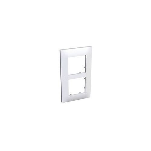 Schneider ALTIRA – Plaque Double Blanche 2 Postes 57mm (ALB45653) – Neuf Sans Boîte