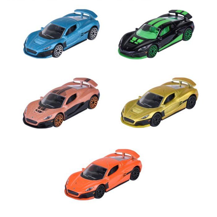 Coffret Cadeau 5 Véhicules Rimac - MAJORETTE - 2 exclusifs - Portes ouvrantes suspensions - Échelle 1/64 - Dès 3 ans
