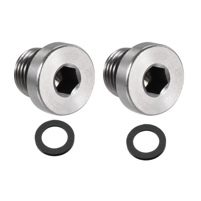 PATIKIL M30x1.5mm Interne Hex Tête Tuyau Raccord Bouchon, 3