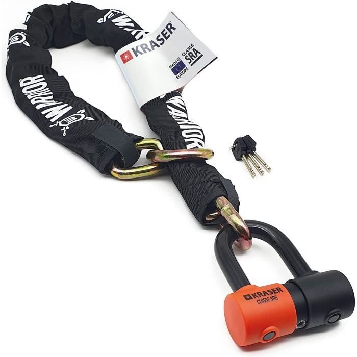 Chaîne Antivol 200 X 1 Cm Avec Cadenas - Moto Vélo Voiture - Générique Neuve