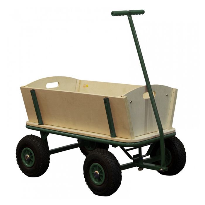 SUNNY Billy Chariot de Transport en Bois Chariot pour Enfants vert Capacité 100 kilos