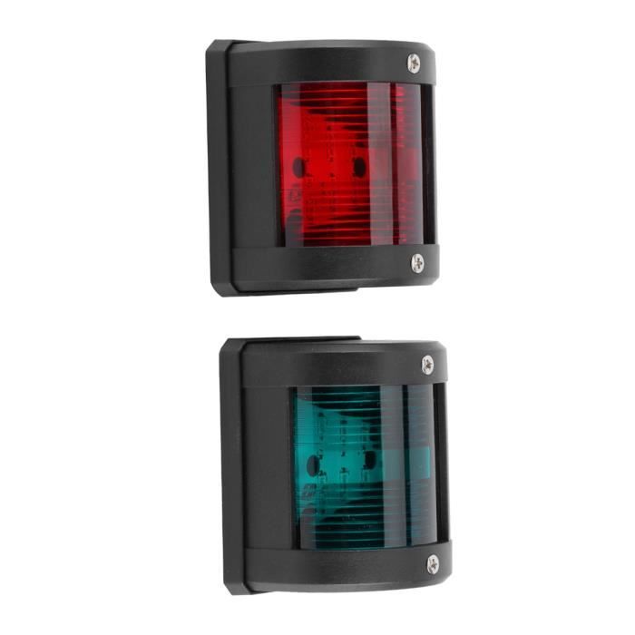 Ferleiss Lot De 4 Feux De Navigation LED Pour Bateau, Yacht, Chasse, Course De Nuit, Pêche (rouge, Vert