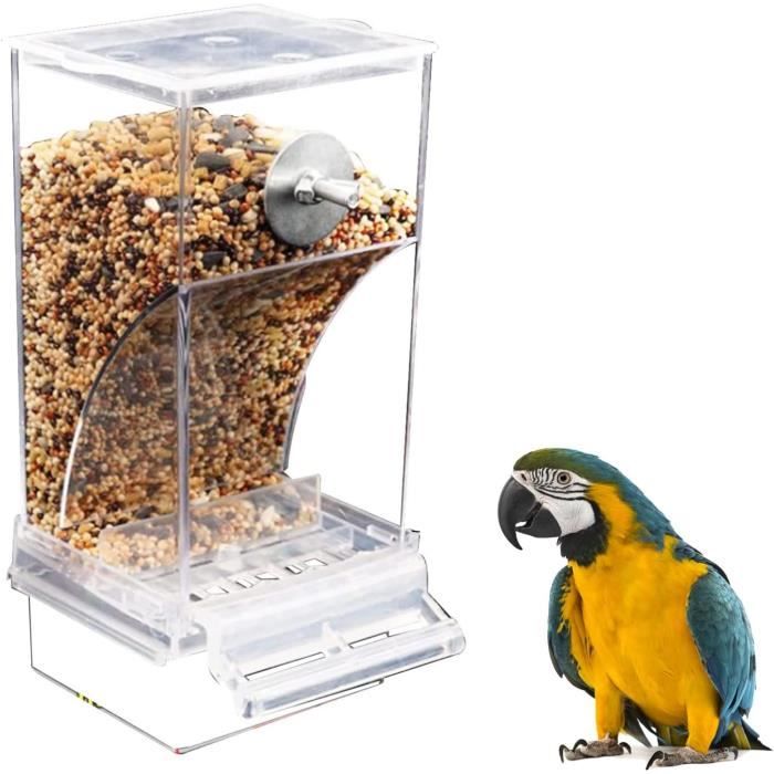 Perroquets transparents mangeoire pour oiseaux acrylique mangeoire