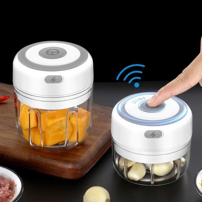 Mini Hachoir électrique 250ML Robot Culinaire Coupe Légumes USB