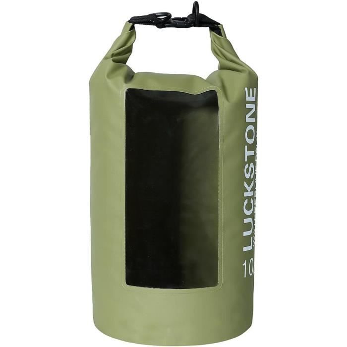Rosedreamer Sac étanche 5 L – Roll Top – Bleu – Avec Pochette Téléphone IPX8 – Pour Kayak, Rafting, Plage