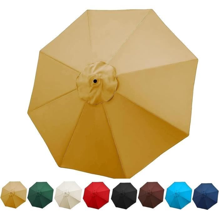 Toile De Remplacement Pour Parasol - 2m à 4m, 6 Ou 8 Baleines, Polyester Imperméable, Plusieurs Couleurs