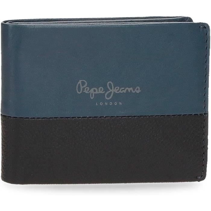 Portefeuille La Bagagerie – Cuir Bleu Marine – Vintage Deux Volets