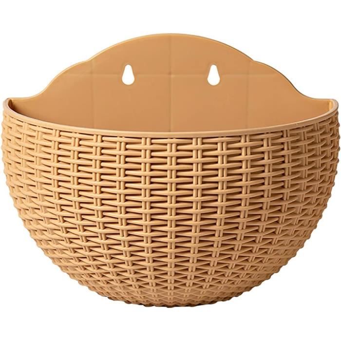 Lot 2 Pots Fleurs Suspendus Extérieur – Jardinières Murales Balcon Avec Crochet Et Drainage