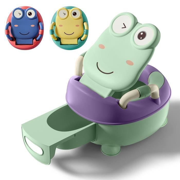 UISEBRT Pot pour Enfants Siège de Toilette pour Tout-petits avec Poignées pour Bébé Entraînement des Toilettes Haut sur pattes-Vert