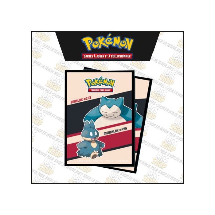 Ultra Pro - 65 protège-cartes (Sleeves) Pokémon - Ronflex & Goinfrex