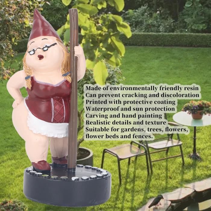 Pluviomètre Décoratif Nain De Jardin – En Résine, Dimensions 20,3x13,2x9,4 Cm, Gradué En Cm Et Pouces, Pour Terrasse, Balcon, Cadeau Jardinier