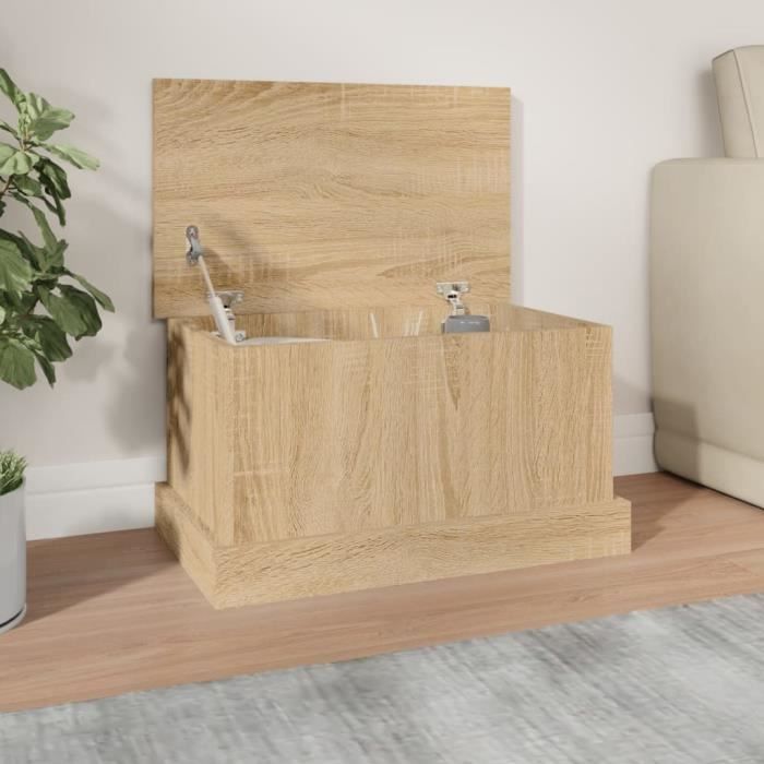 vidaXL Boîte de rangement chêne sonoma 50x30x28 cm bois dingénierie 816499