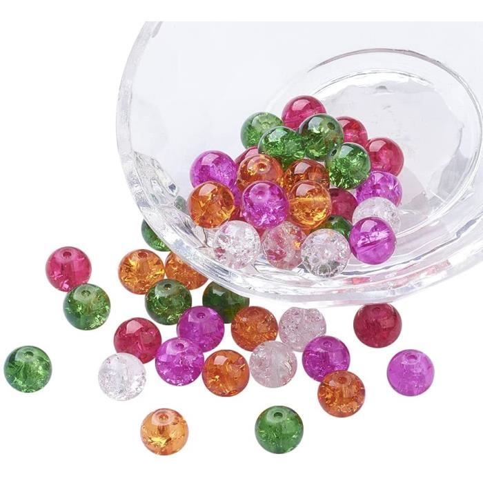 100 x Perle en Verre Transparent 6mm Argent 100 x Perle en Verre Transparent 6mm Argent