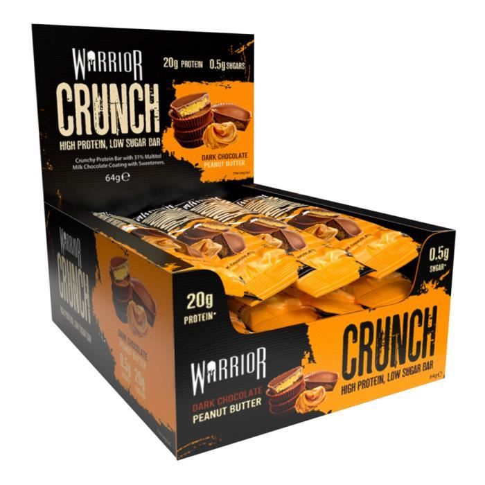 Barres protéinées Crunch Bar - Dark Chocolate Peanut Butter Boite de 12