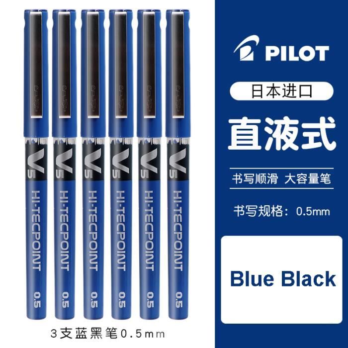 STYLO,6pcs V5 BlueBlack--Stylo Pilote Japonais Accessoire de 0,5 et 0,7 mm,  Droit, de Grande Capacité, à Gel'Encre de Couleur, Papet - Cdiscount  Beaux-Arts et Loisirs créatifs