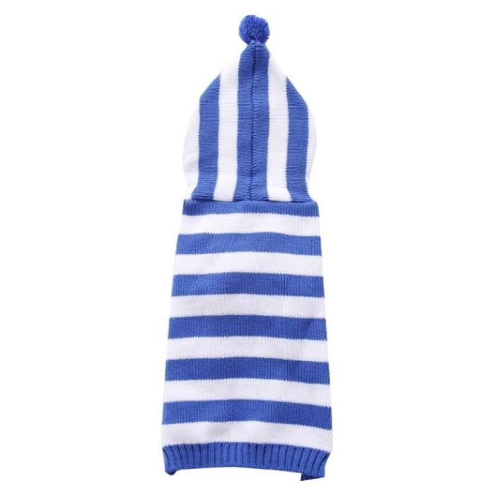 Pull De Noël Pour Chien - Tissu Doux, Rayures Rouges Et Blanches - Taille Ajustable - Pour Petits Chiens