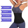 Ceinture de Sudation pour Femme - Waist Trainer Sauna - Noir - Coupe-taille ergonomique - Respirant - Fitness-1