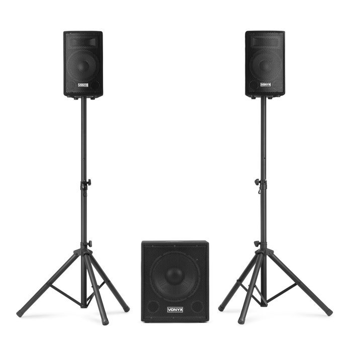 Pack Sono VONYX VX820 - 800W Bluetooth, Colonnes Actives + Sub 8" - Idéal Pour Fêtes Maison, DJ Débutant