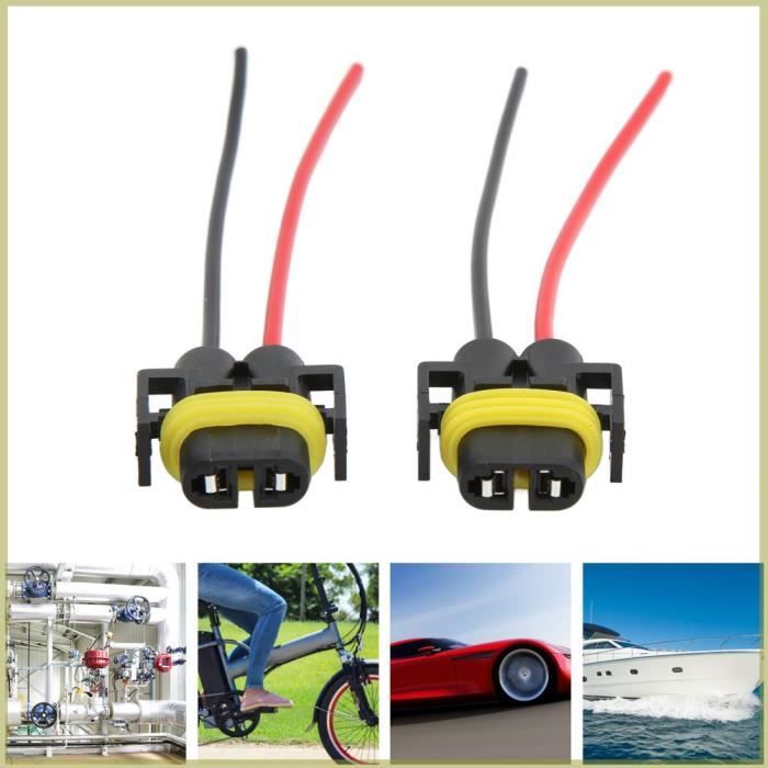 Connecteur De Phare Antibrouillard – Lot De 2, Compact, Résistant à La Chaleur, Pour Auto, Bateau, Vélo