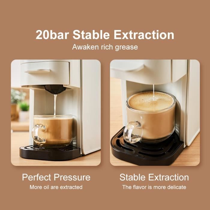 Machine à Café Portable Rechargeable HAMON - 3-en-1 Capsules/café Moulu - 7800mAh, 90ml, Espresso 20 Bars - 13