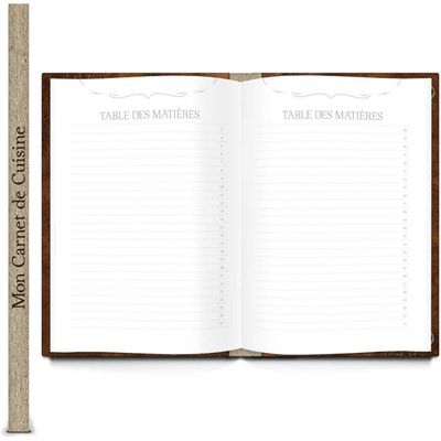 Livre de recettes DIN A5 avec titre en français-noir et blanc-cahier de  recettes à remplir[82] - Cdiscount Beaux-Arts et Loisirs créatifs
