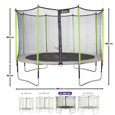 Tappeto Elastico Diametro 305 Max 150 Kg Bambini Rete Sicurezza Trampolino Gioco 88652899